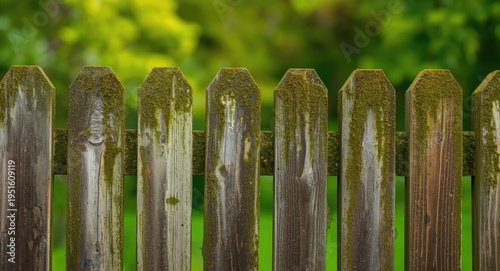 natural wooden fence panel ...