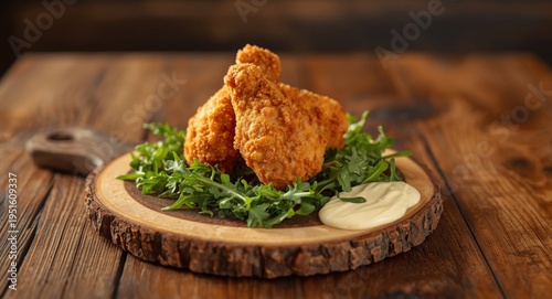 Mouthwatering fried chicken...