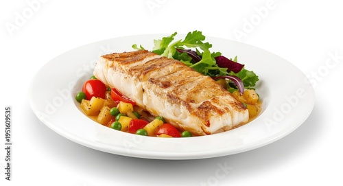 Seabass fillet grilled and ...