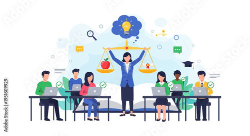 Education Quality Assessment: Mentor Balancing Learning (Apple) and Achievement (Diploma) for Diverse Students in E-learning Classroom