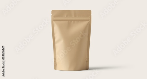 Plain kraft stand up pouch ...