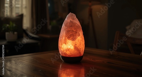 Pink salt lamp centerpiece ...