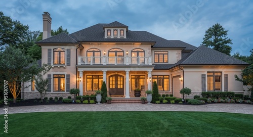 Lavish house structure offering functional copy space for text