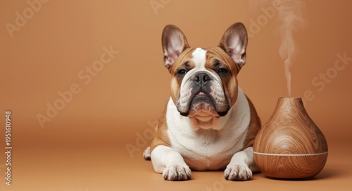 English Bulldog in peaceful...