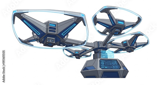 Futuristic drone design showcasing advanced technology and innovative engineering for aerial applications.