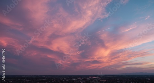 Pink clouds spreading warmt...