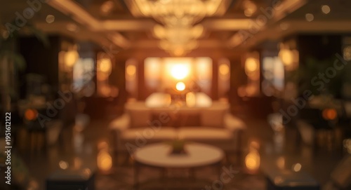 Elegant hotel reception blu...