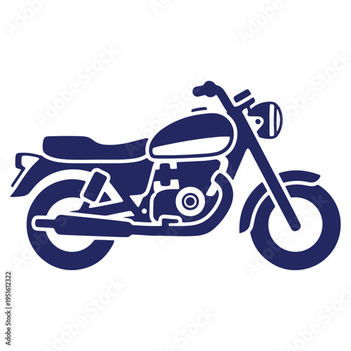 Stylized motorcycle icon design perfect for automotive industry or transportation related designs vector illustration for creative projects