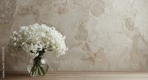Refined white gypsophila fl...
