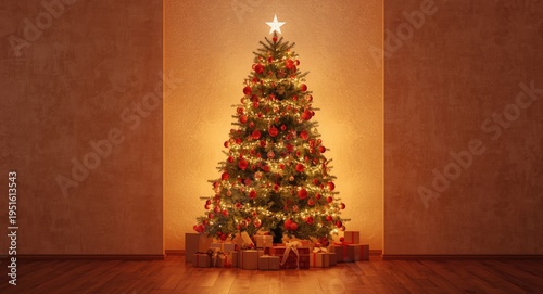 Cozy winter holiday room wi...