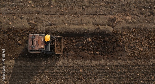 Energetic small digger turn...