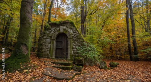 Historic stone well cloaked...