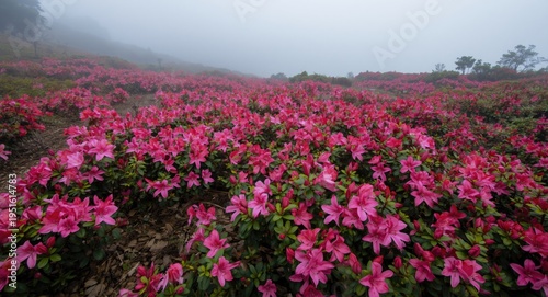 Colorful azalea plants bloo...