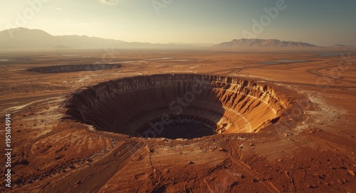 Immense barren desert area ...
