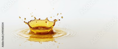 Isolated oil splash on whit...