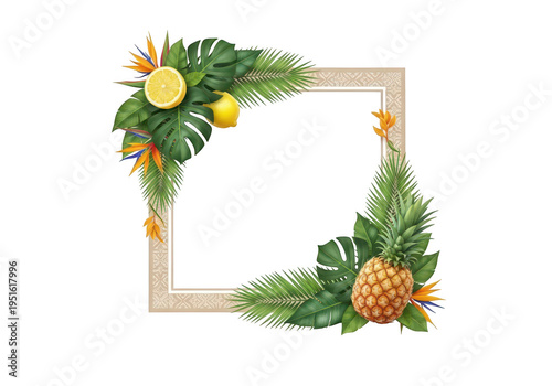 Elegant holiday wreath framed with pine and festive ornaments