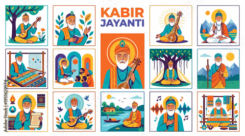 Kabir Jayanti Celebration: Saint Kabir in Various Scenes