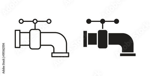 Tap icon, Outline Symbol Illustration, Editable Stroke perfect for logos and more