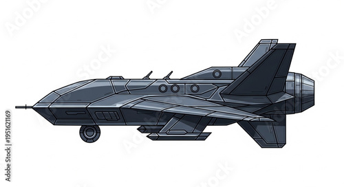 Futuristic jet aircraft design with sleek lines and advanced technology, ready for flight.