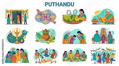 Puthandu Tamil New Year Celebration Collage