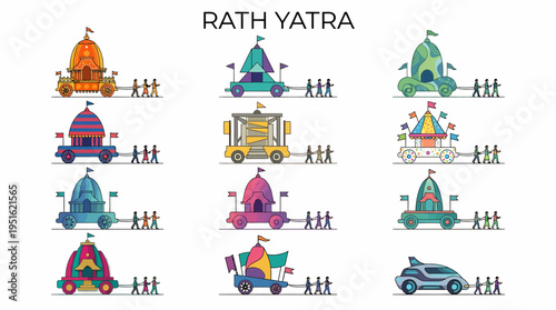 Rath Yatra Festival - Chariots and Procession