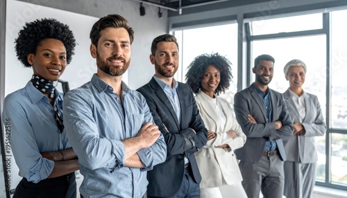 Wallpaper Mural Diverse Business Team Standing Together Confidently. Torontodigital.ca