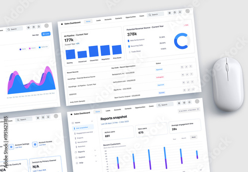 Multi Screen Website Interface App Design Presentation Mockup