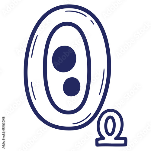 Stylized Illustration of Oocyte with Polar Bodies Depicted in Minimalist Dark Blue Aesthetic for Science and Education Resources