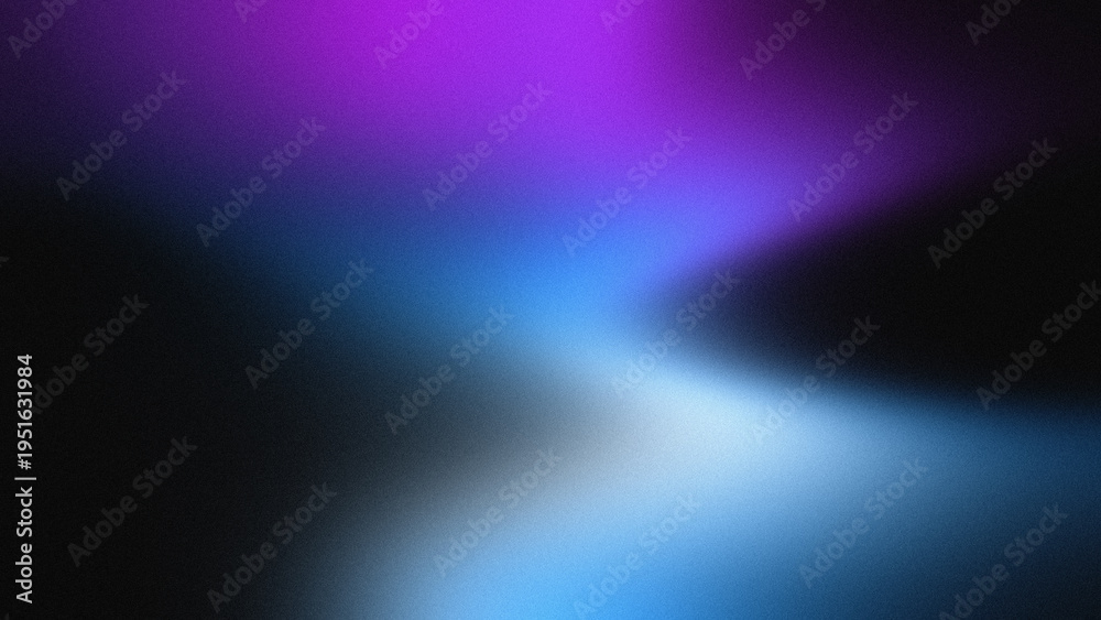 Fototapeta premium Abstract grainy gradient background with neon blue and purple light, modern banner poster cover backdrop design