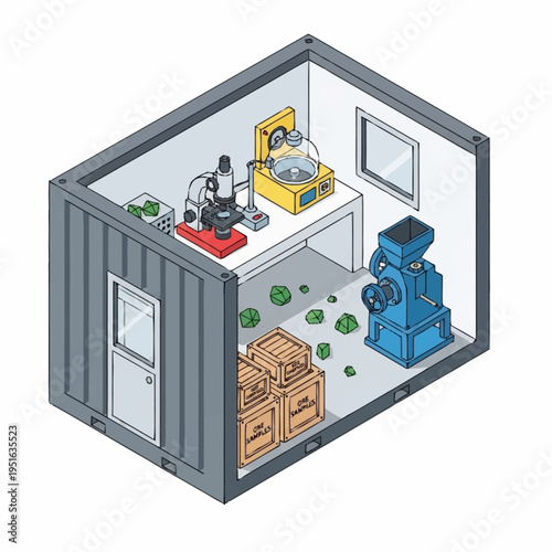 Illicit Drug Manufacturing Operation Inside Shipping Container.