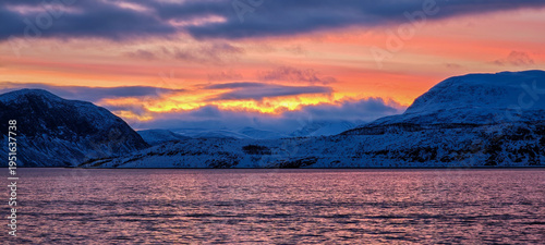 Fotografija View at the fjords near Tromso on Norway