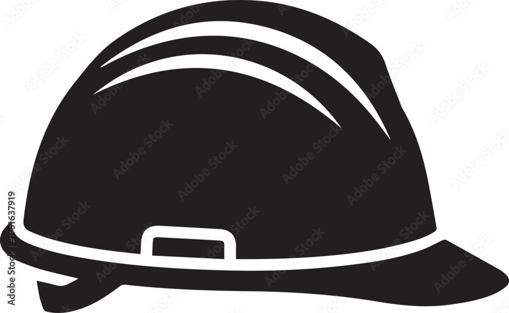Fototapeta premium Black bowler hat icon isolated on transparent background, vector illustration
