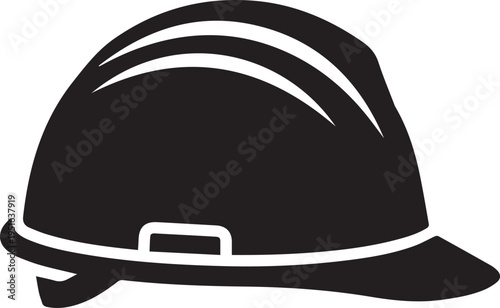 Black bowler hat icon isolated on transparent background, vector illustration