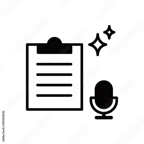 AIテクノロジー ビジネス＆生活アイコンシリーズ – AI音声入力