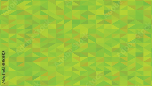 Geometric pattern of interlocking triangles in vibrant green and yellow shades