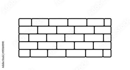 A detailed illustration of a brick wall, showcasing the pattern and structure.