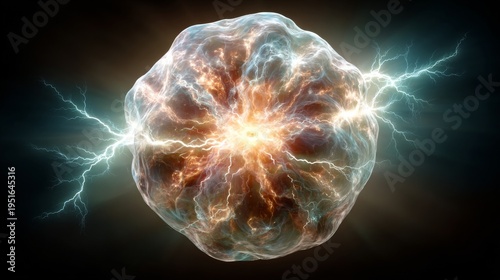 A vivid representation of dynamic energy, using bold colors and ever‑changing forms to depict the potency of scientific phenomena