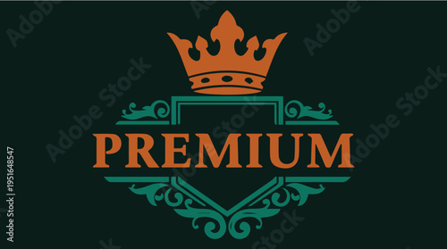 Premium heraldic crest  with elegant shields, crowns, lions, and ornamental flourishes, crafted for luxury branding, wine labels, wedding logos, certificates, badges, and high-end business.