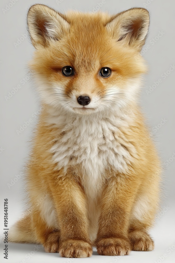 Fototapeta premium A chic fox in a suit, isolated on a white background, combining elegance with its untamed nature