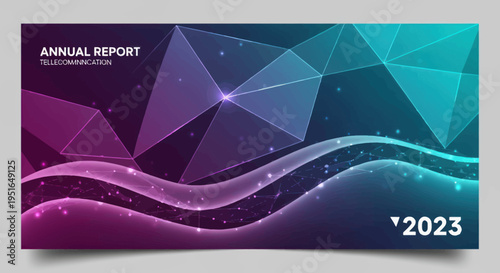 Abstract Digital Network Annual Report 2023.