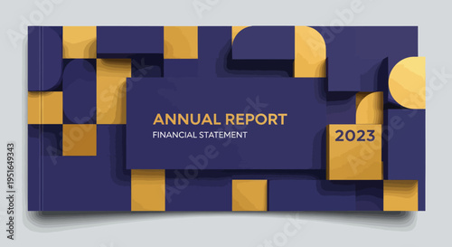 Annual Report Financial Statement 2023 Abstract Design.
