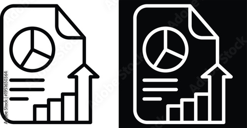 report Two-tone version in black and white background