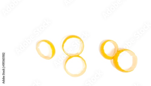 Action of rolling yellow rings abstract environment graphic design concept