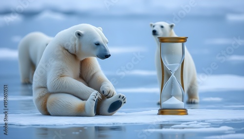 Polar bear awareness climate change impact in arctic nature photography ice environment