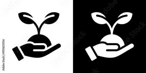 Go Green Icon Set Vector Collection Isolated In Black And White