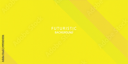 Yellow halftone pattern. Retro comic gradient background. Bright orange pixelated dotted texture overlay. Cartoon pop art faded gradient pattern. Vector backdrop for poster, banner, advertisement