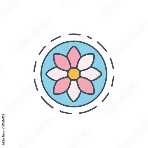 Cute pastel flower icon