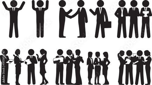 business people silhouettes