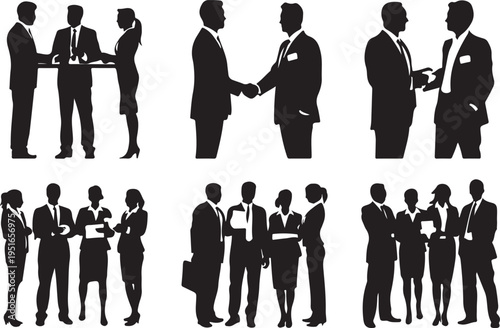 business people silhouettes
