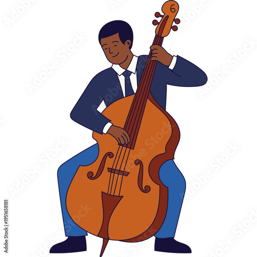 Man Playing Upright Bass
